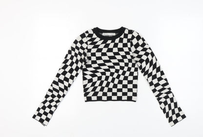 Womens UK Size XS Bershka Multicoloured Pullover Jumper
