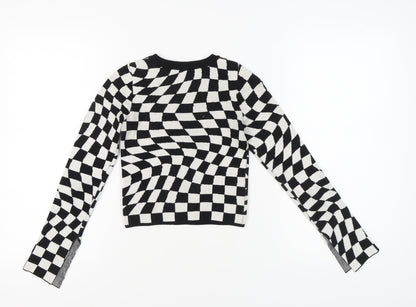 Womens UK Size XS Bershka Multicoloured Pullover Jumper