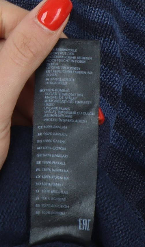 MAINE Men's Blue Striped Pullover Jumper, Size S