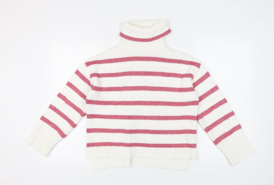 Womens UK Size 12 Crew Clothing Company White Pullover Jumper