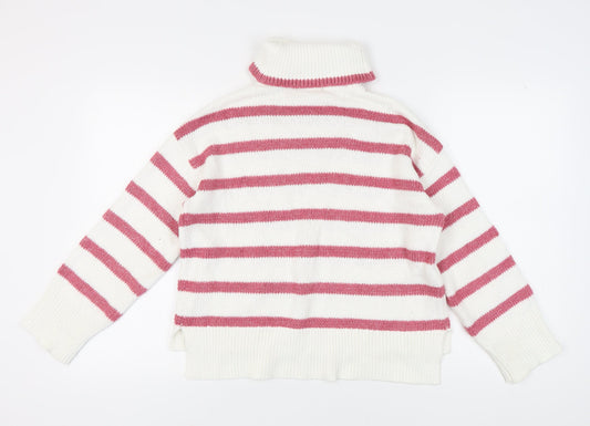 Womens UK Size 12 Crew Clothing Company White Pullover Jumper