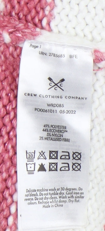 Womens UK Size 12 Crew Clothing Company White Pullover Jumper