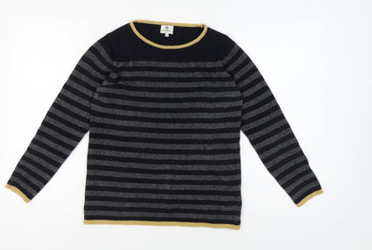benedetta.b Women's Black Striped Pullover Jumper S