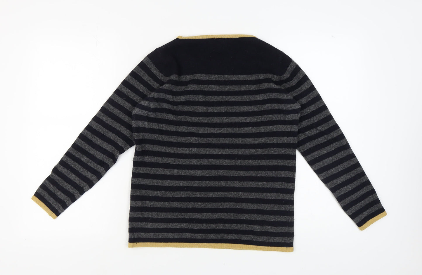 benedetta.b Women's Black Striped Pullover Jumper S