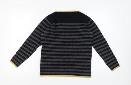 benedetta.b Women's Black Striped Pullover Jumper S