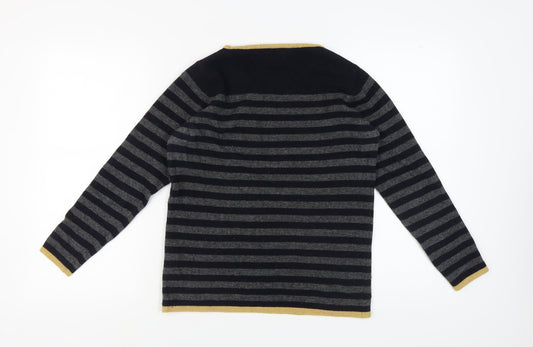 benedetta.b Women's Black Striped Pullover Jumper S