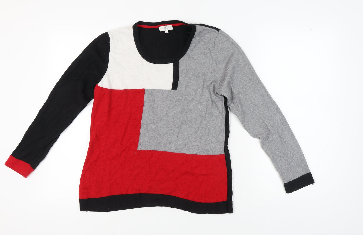 Womens UK Size L CC Multicoloured Pullover Jumper