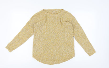 Womens UK Size 6 Fat Face Yellow Pullover Jumper