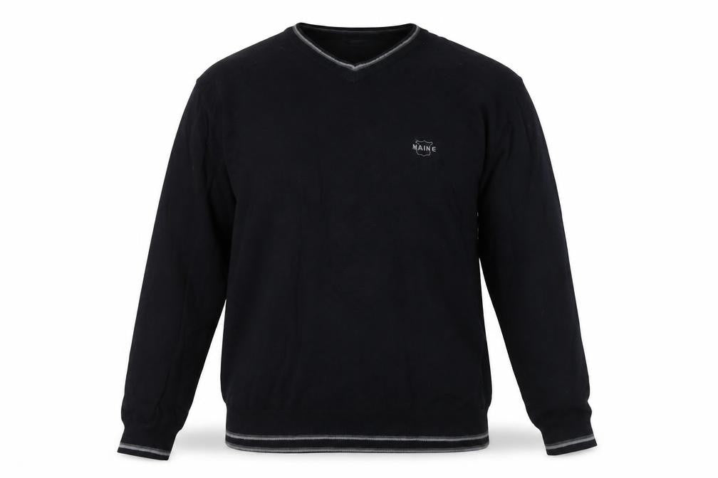 Mens UK Size L Maine New England Black Pullover Jumper