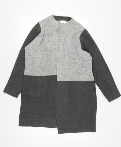 Cotton Traders Women's Grey Long Sleeve Open Front Cardigan Size 16