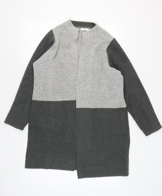 Cotton Traders Women's Grey Long Sleeve Open Front Cardigan Size 16