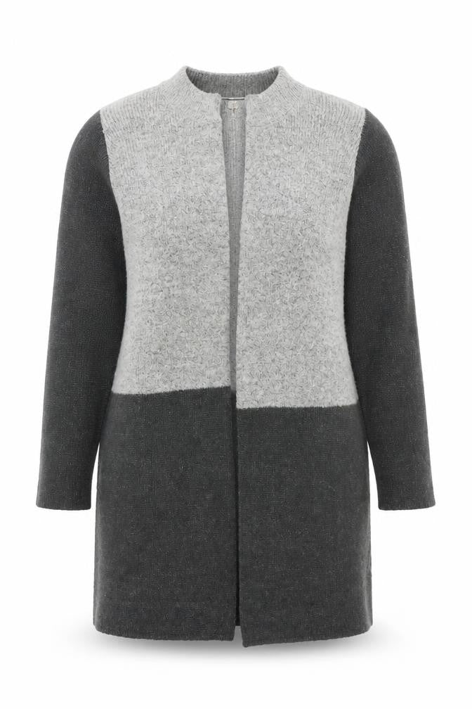 Womens UK Size 16 Cotton Traders Grey Cardigan Jumper