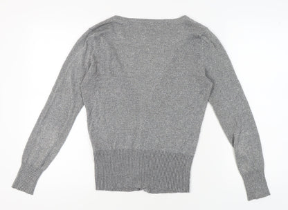 Womens UK Size 10 NEXT Grey Cardigan Jumper