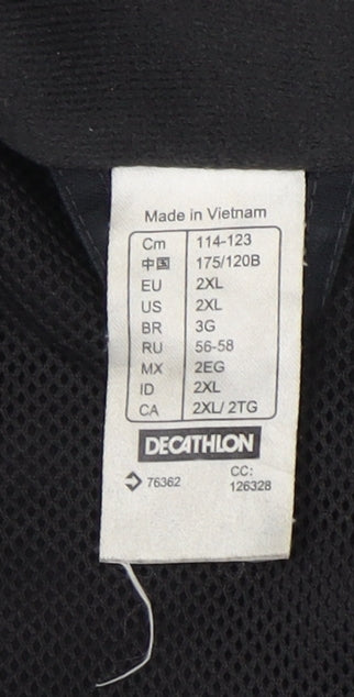 Womens UK Size 2XL DECATHLON Black Rain Coat