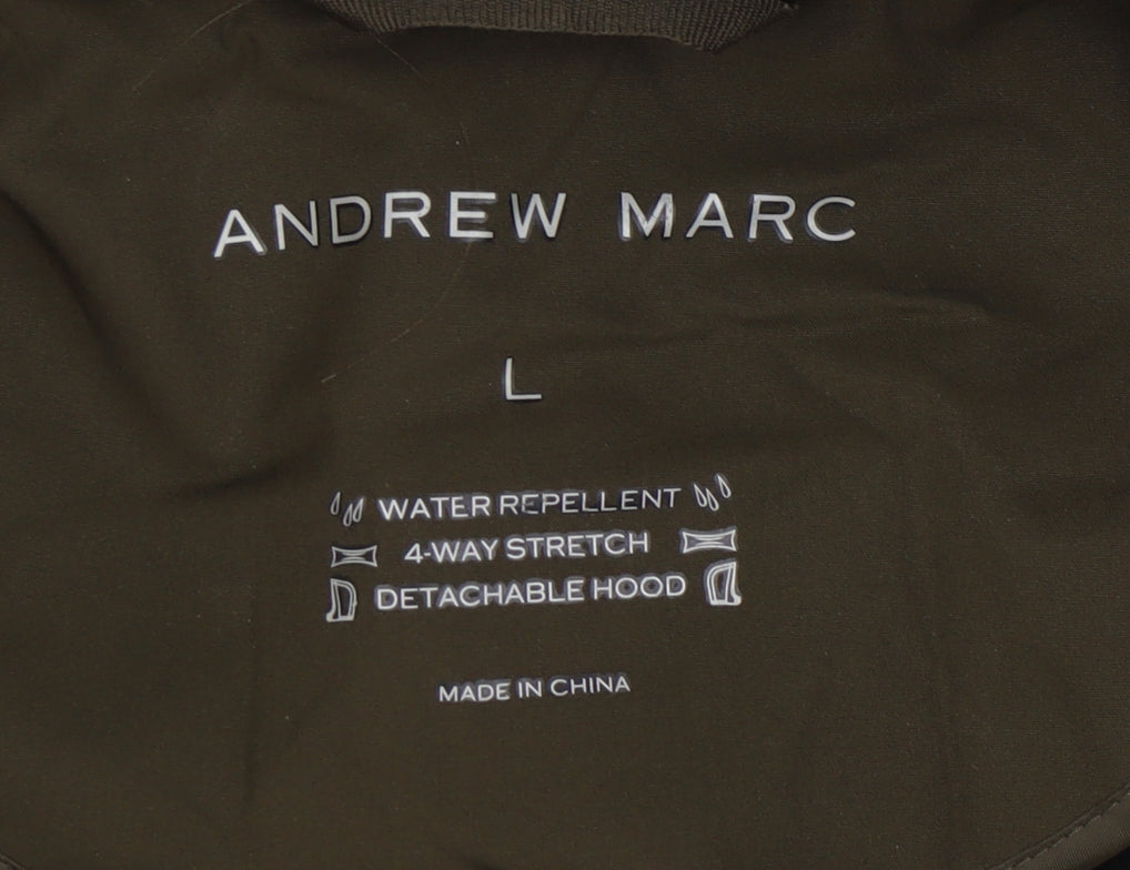 Andrew Marc Women's Green Parka Jacket L