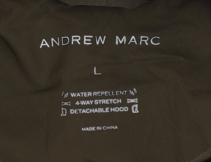 Andrew Marc Women's Green Parka Jacket L