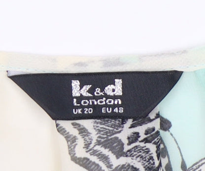 Womens UK Size 20 k&d London Multicoloured Basic Blouse
