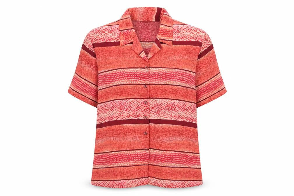 Womens UK Size 20 Bonmarché Red Basic Button-Up
