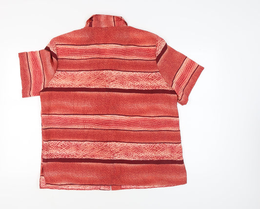 Womens UK Size 20 Bonmarché Red Basic Button-Up