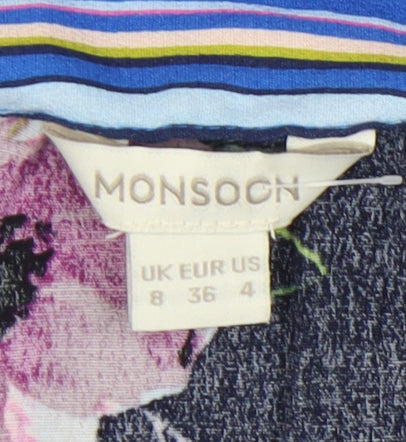 Womens UK Size 8 Monsoon Multicoloured Tunic Blouse