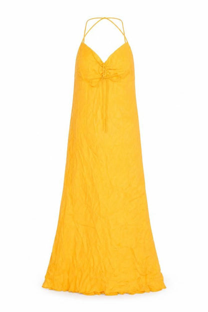 Zara Women's Yellow Long Slip Dress S