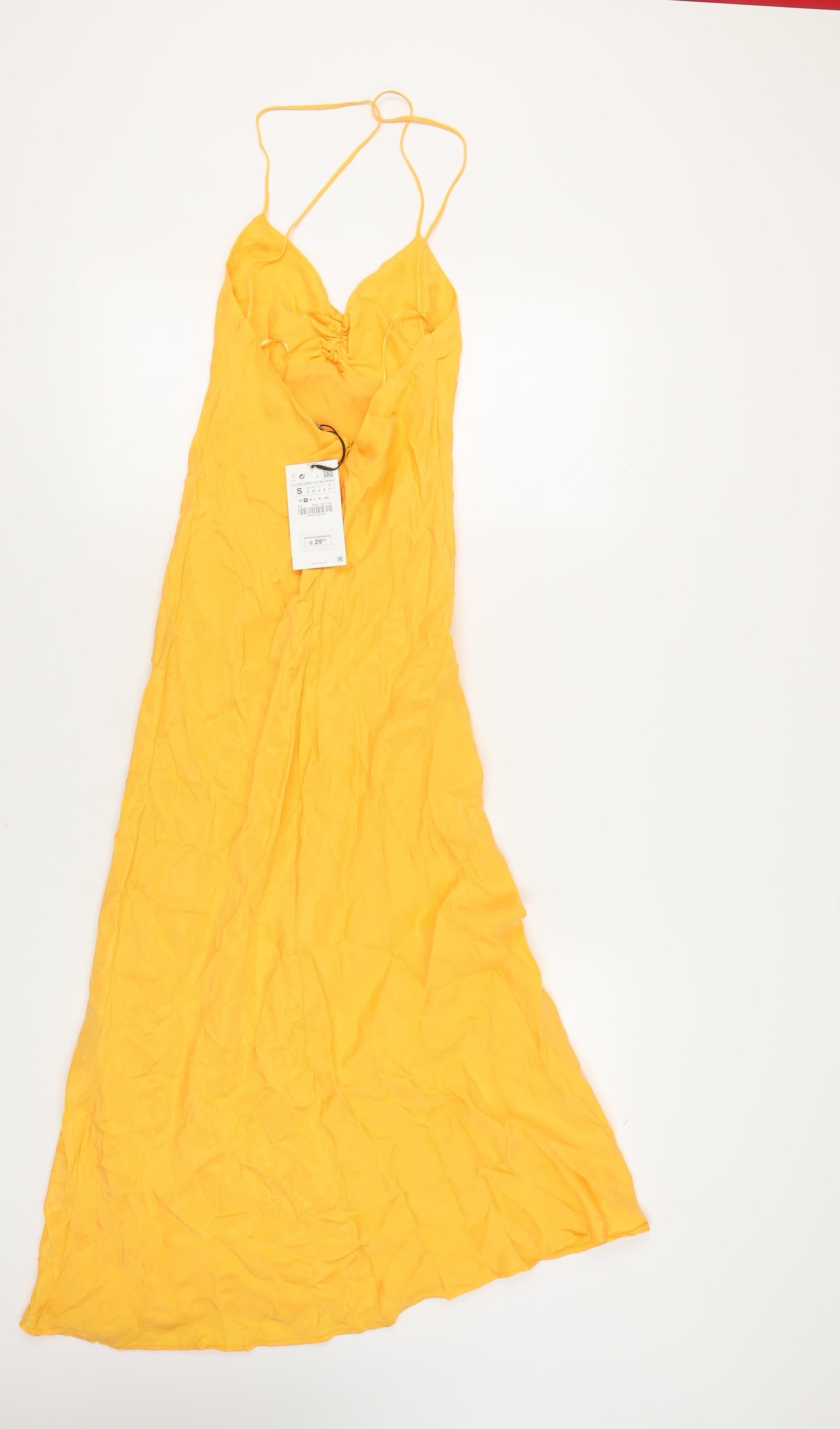 Zara Women's Yellow Long Slip Dress S