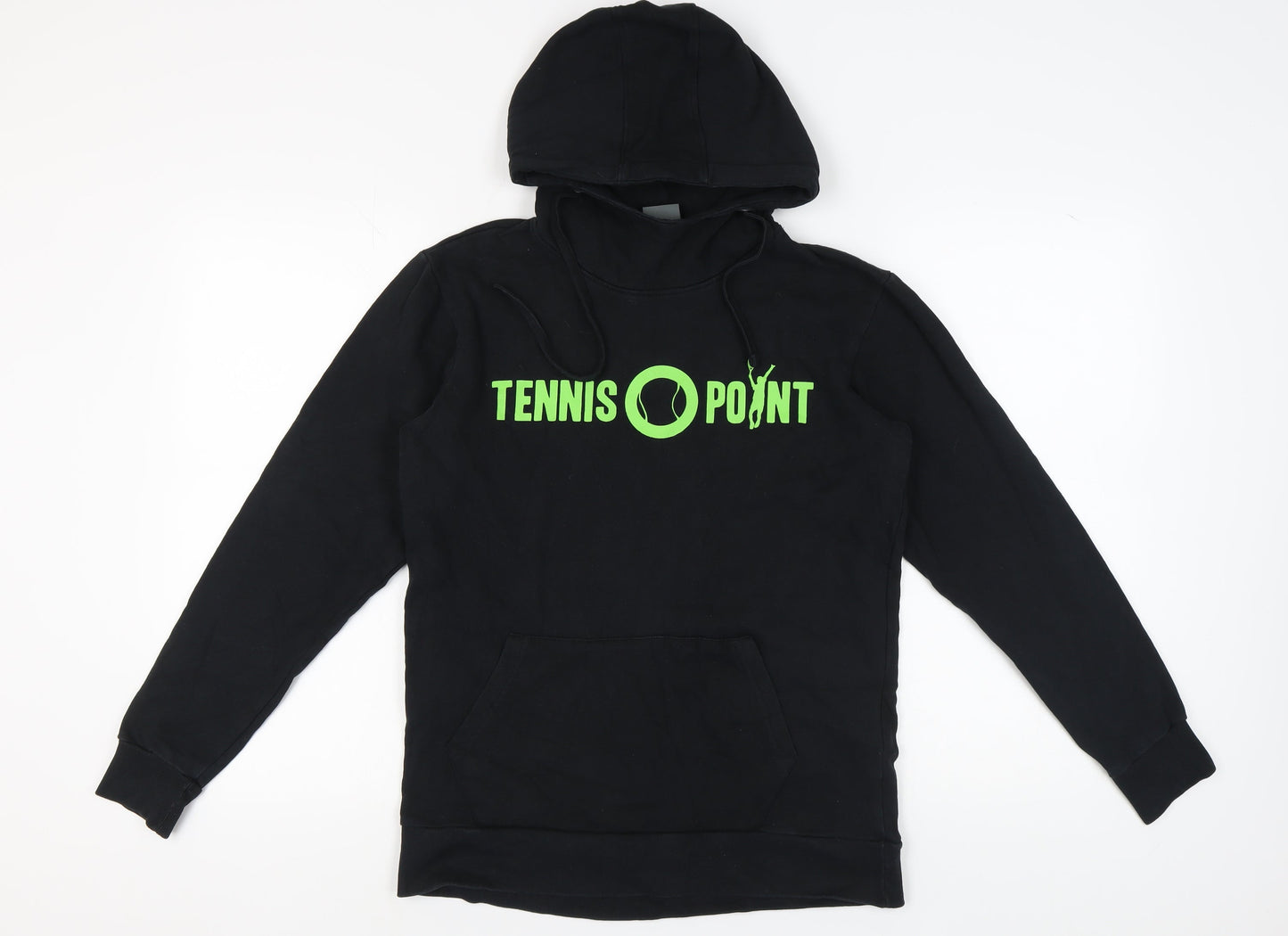 Tennis Point Men's Black Cotton Hoodie S