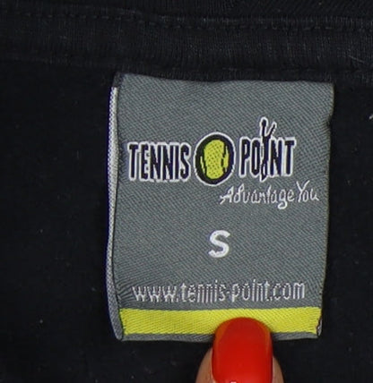 Tennis Point Men's Black Cotton Hoodie S