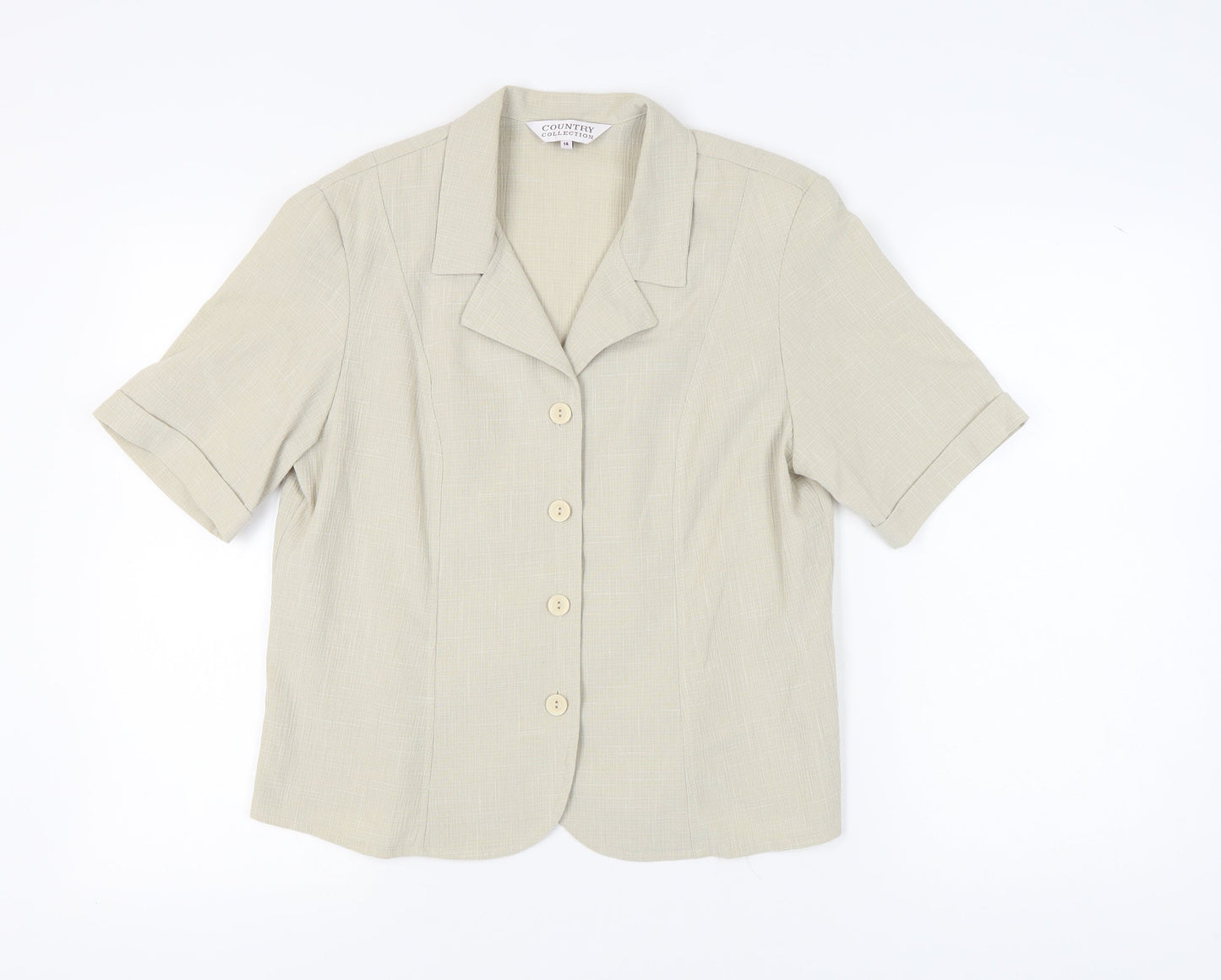 Country Collection Women’s Beige Blazer, Size 14, Classic