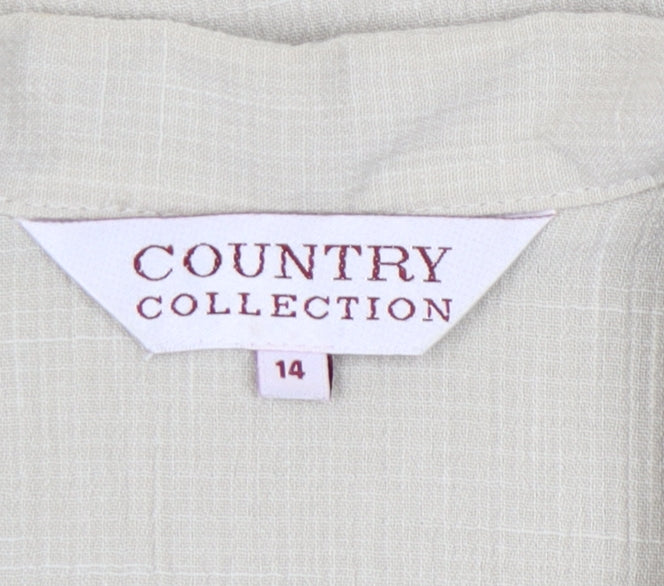 Country Collection Women’s Beige Blazer, Size 14, Classic
