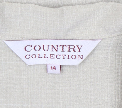 Country Collection Women’s Beige Blazer, Size 14, Classic