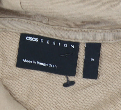 Mens UK Size S ASOS DESIGN Beige Pullover Hoodie