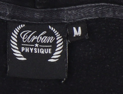 Urban Physique Men's Black Hoodie M Pullover Graphic Logo