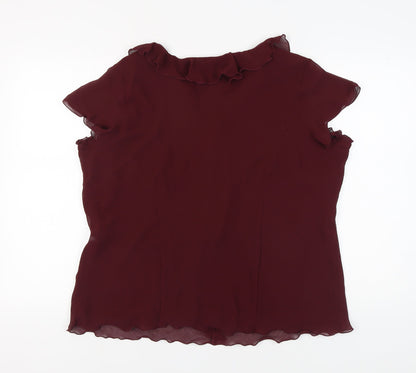 Womens UK Size 22 Bonmarché Red Basic Blouse