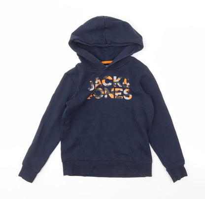 Jack & Jones Boys Blue Pullover Hoodie, 10 Years