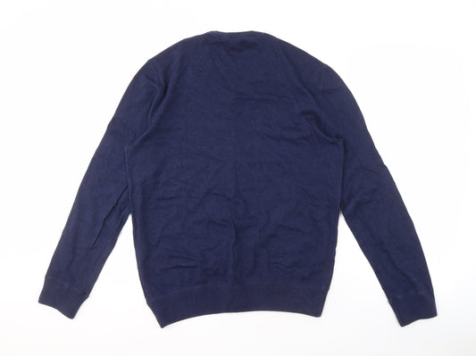 GAP Men's Blue V-Neck Pullover Jumper, Size M