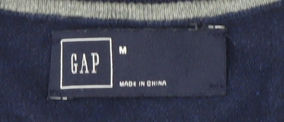 GAP Men's Blue V-Neck Pullover Jumper, Size M