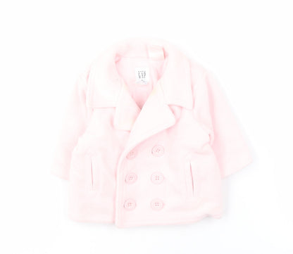 GAP Pink Unisex Baby Pea Coat 0-3 Months