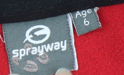 Sprayway Boys Black Fleece Jacket Size 6 Years