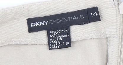 Womens UK Size 14 DKNY Regular Fit  Beige Trousers