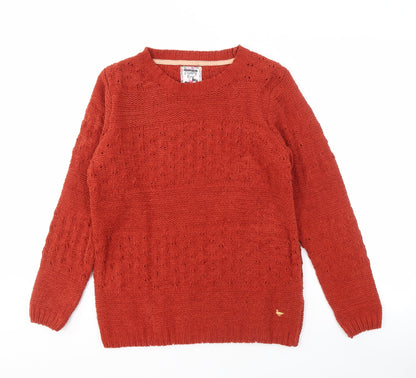 Country Rose Women's Red Knit Pullover Jumper Size S