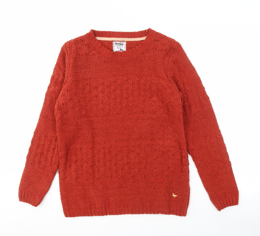 Country Rose Women's Red Knit Pullover Jumper Size S