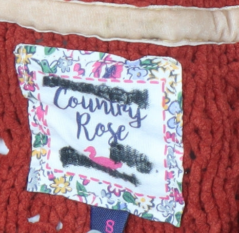 Country Rose Women's Red Knit Pullover Jumper Size S