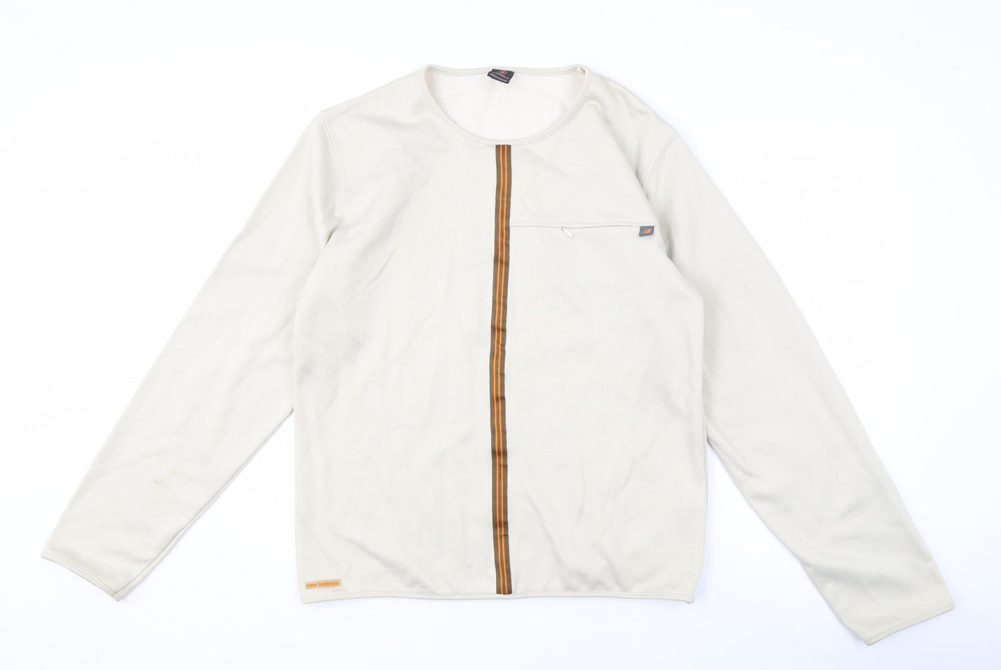 Mens UK Size S New Balance Beige Full Zip Sweatshirt