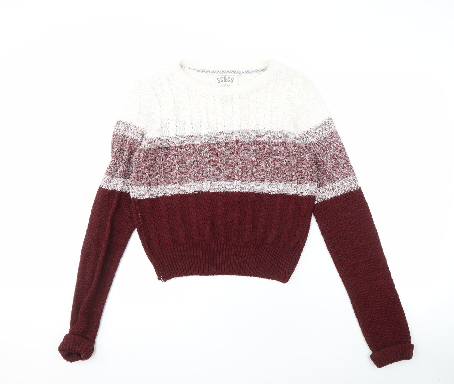 Womens UK Size 10 SoulCal & Co Multicoloured Pullover Jumper
