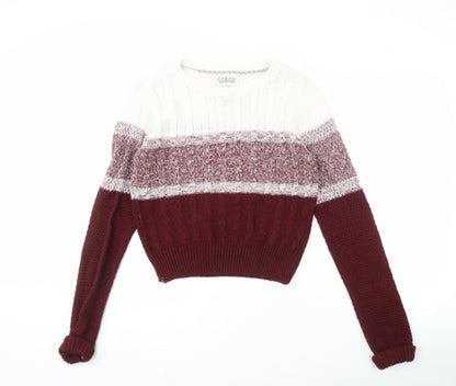 Womens UK Size 10 SoulCal & Co Multicoloured Pullover Jumper