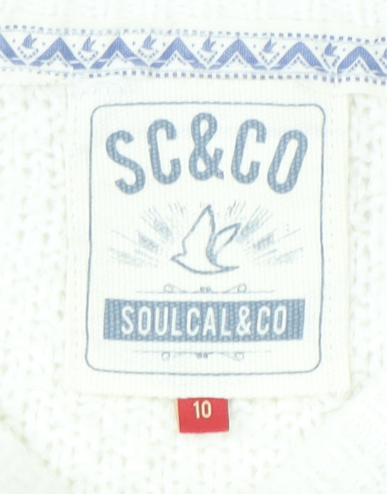 Womens UK Size 10 SoulCal & Co Multicoloured Pullover Jumper
