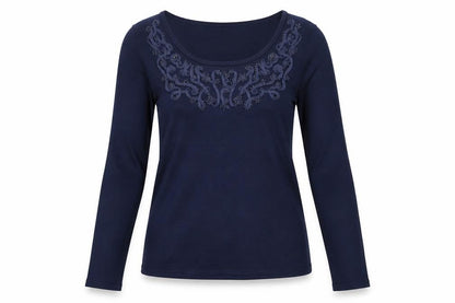 Womens UK Size Small Jacques Vert Blue Basic T-Shirt