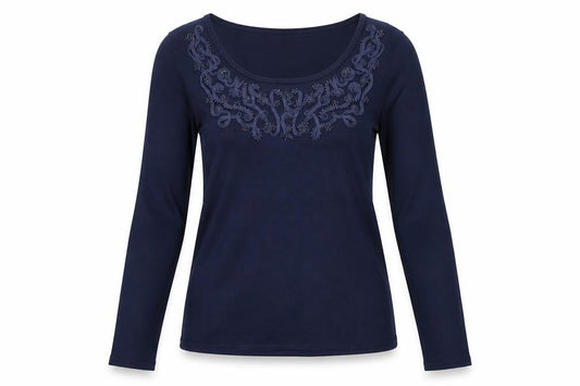 Womens UK Size Small Jacques Vert Blue Basic T-Shirt