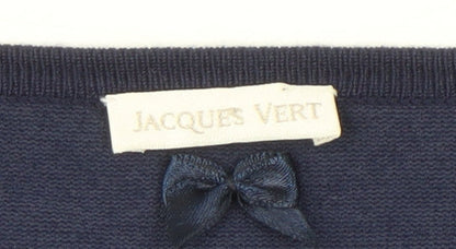 Jacques Vert Women's Embroidered Blue Long Sleeve Top